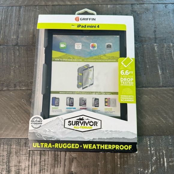 Griffin Survivor All Terrain Weatherproof Ipad Mini 4 Military Standard - Picture 1 of 8